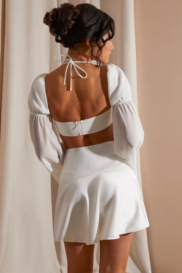 blanc Kateri - Brassière à manches longues bouffantes Z0R8H583 Oh Polly