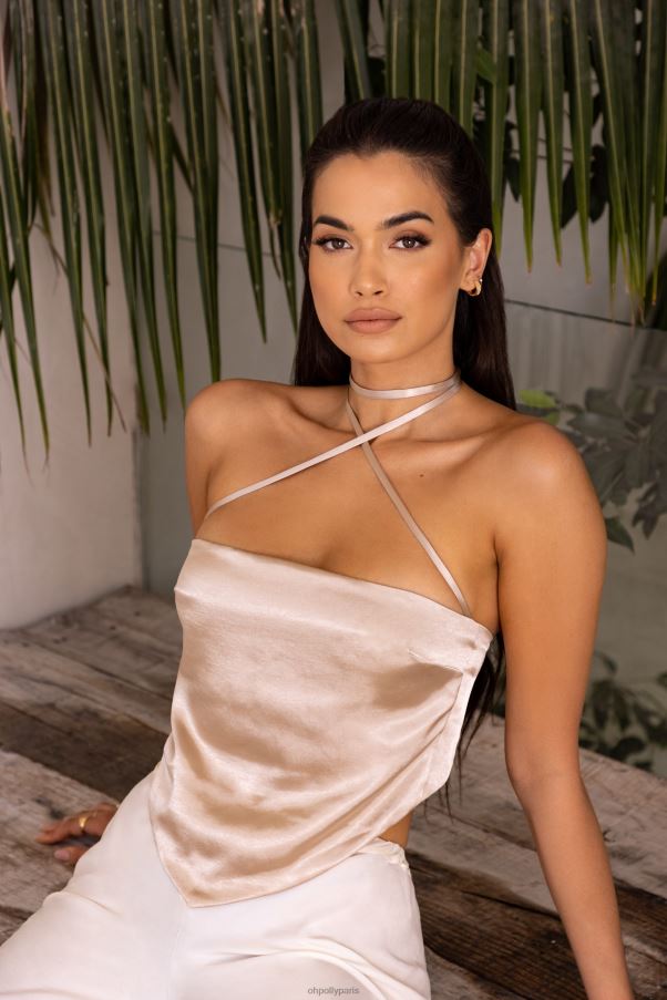 pierre Hot Springs - Haut foulard croisé en satin Z0R8H690 Oh Polly