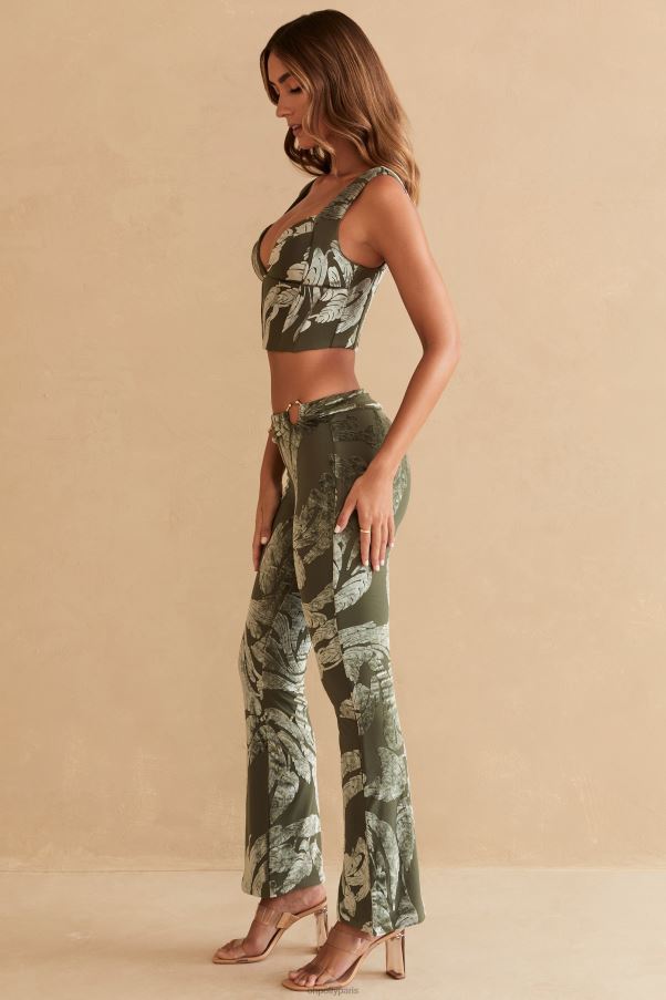 imprimé olive haut court corset sevda Z0R8H635 Oh Polly