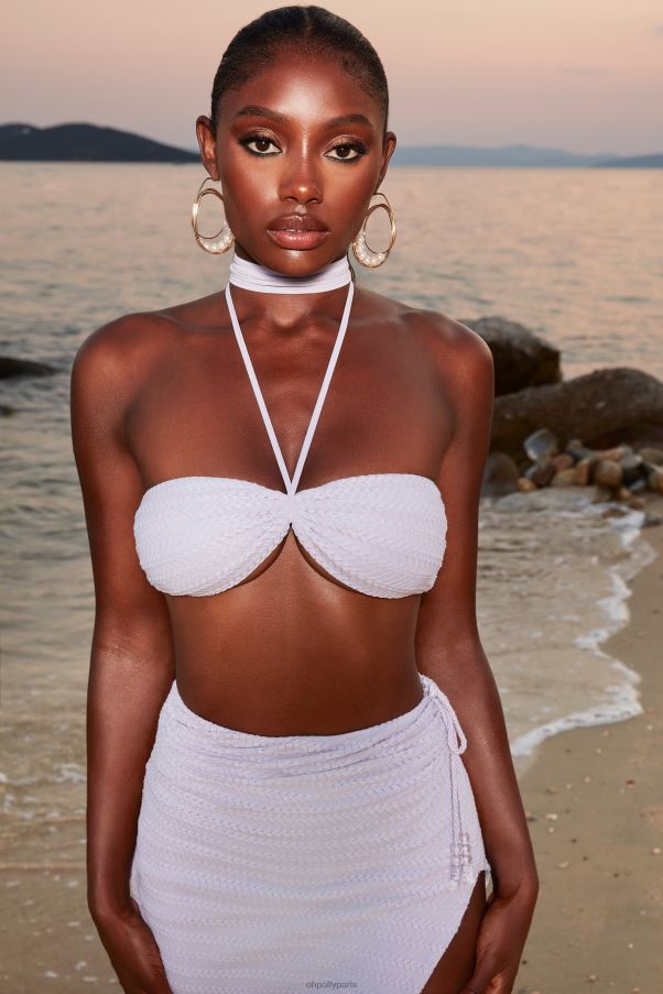 lilas haut court au crochet à col licou et lueur dorée Z0R8H691 Oh Polly