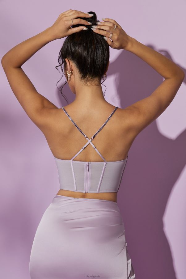 lilas haut court corset à col bénitier lolite Z0R8H636 Oh Polly
