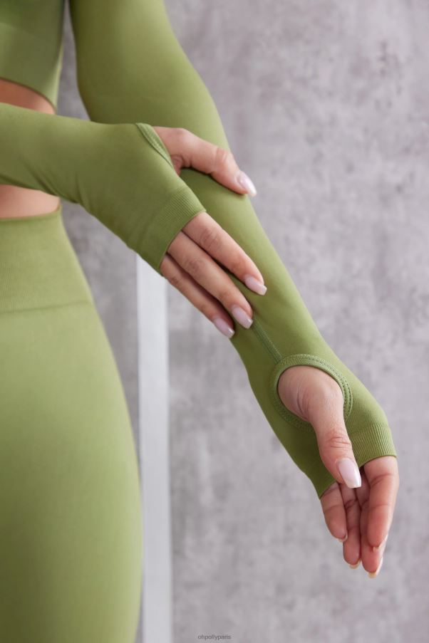 olive top court à manches longues instinct Z0R8H708 Oh Polly