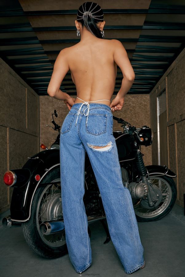 bleu jean boyfriend taille basse Z0R8H862 Oh Polly