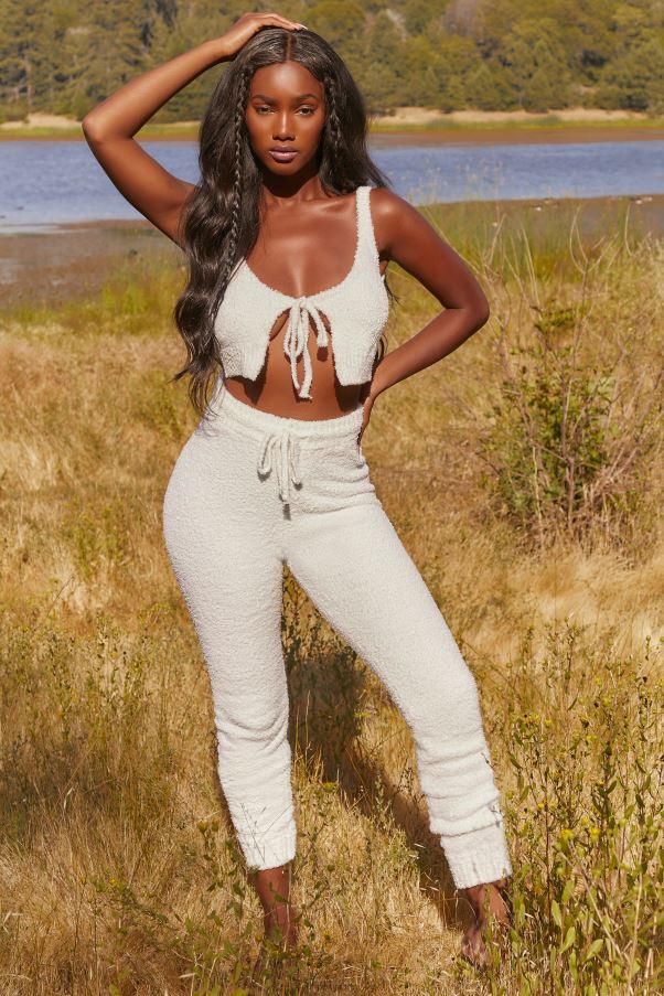 blanc pantalon de jogging douillet lounge club Z0R8H845 Oh Polly