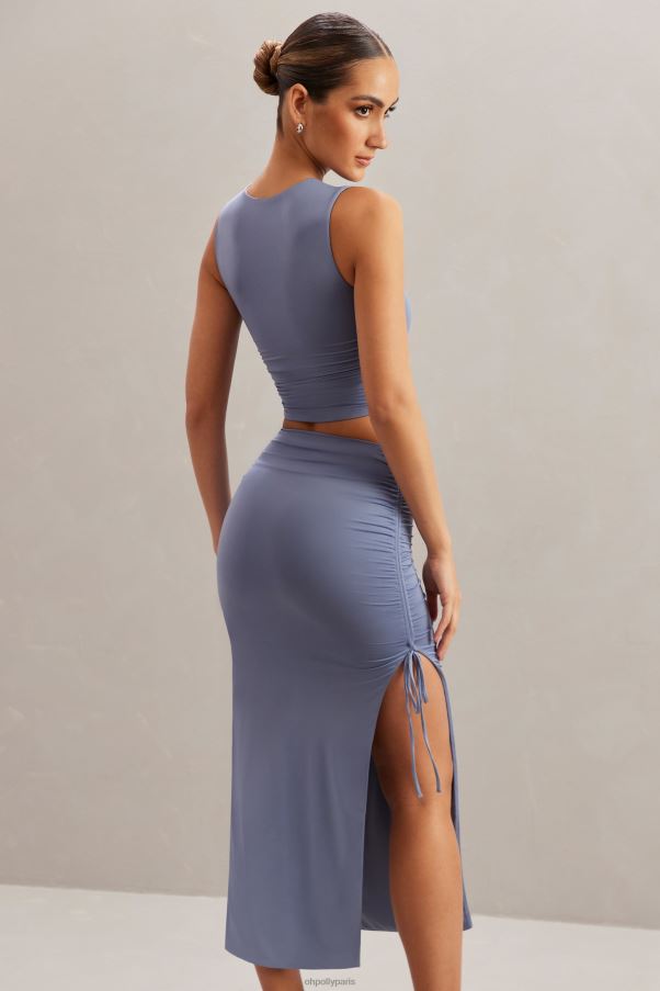 bleu jupe midi taille mi-haute alinta Z0R8H775 Oh Polly