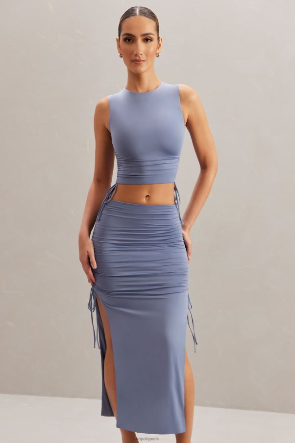 bleu jupe midi taille mi-haute alinta Z0R8H775 Oh Polly