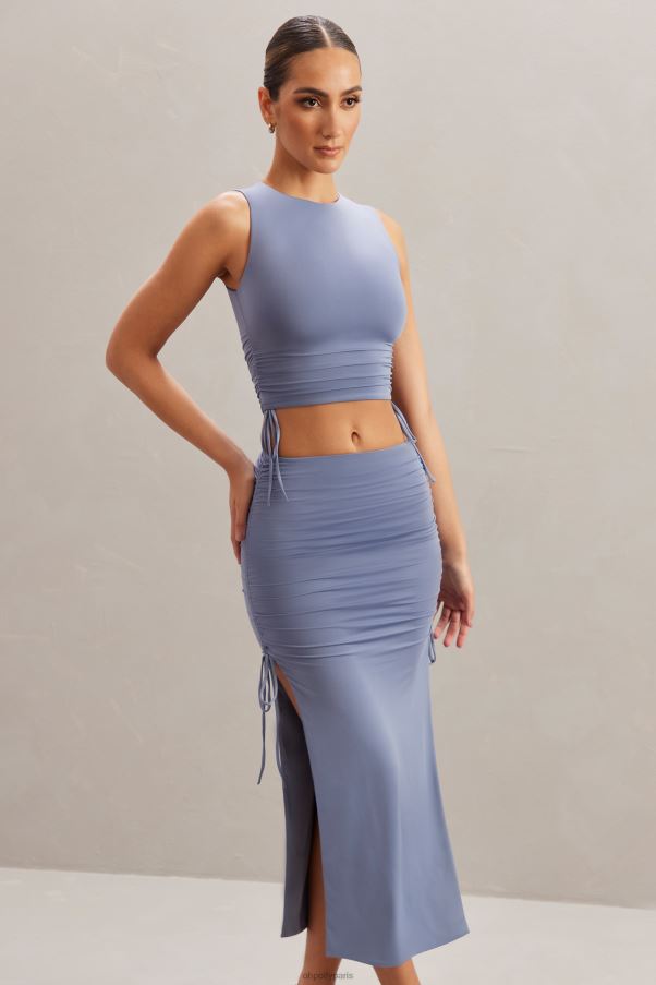 bleu jupe midi taille mi-haute alinta Z0R8H775 Oh Polly