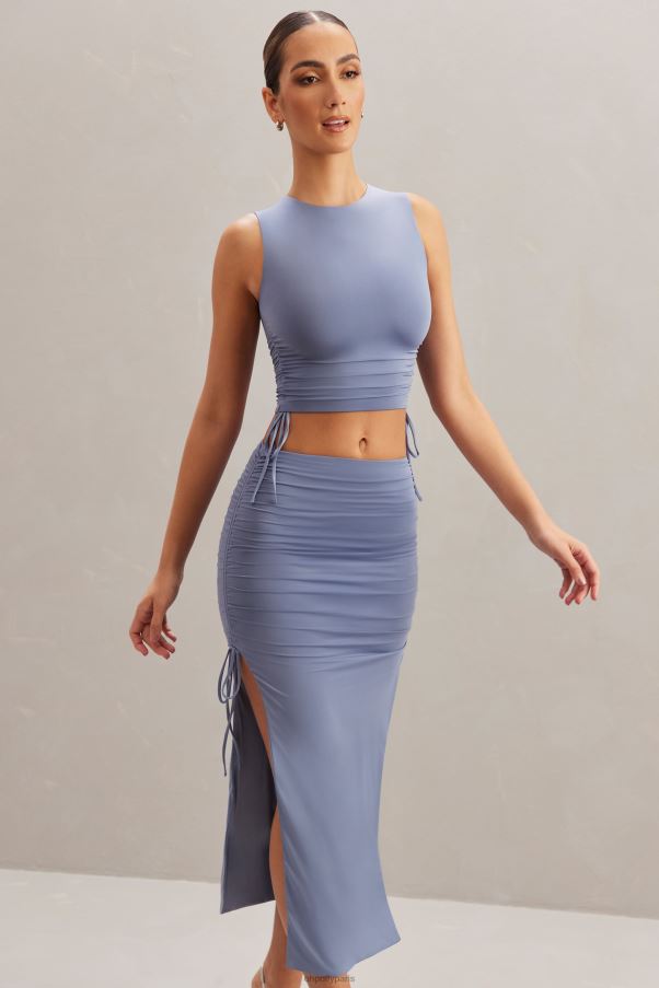 bleu jupe midi taille mi-haute alinta Z0R8H775 Oh Polly