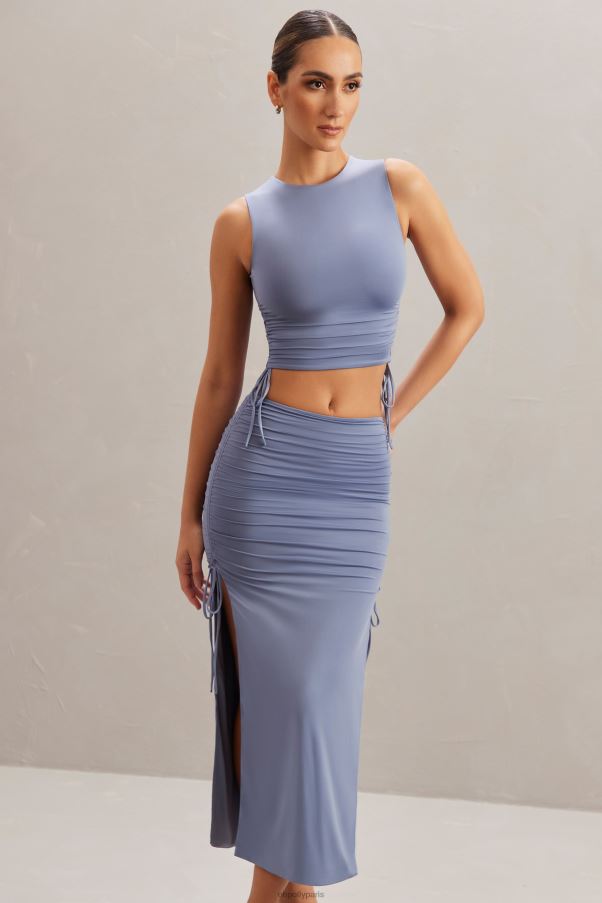 bleu jupe midi taille mi-haute alinta Z0R8H775 Oh Polly
