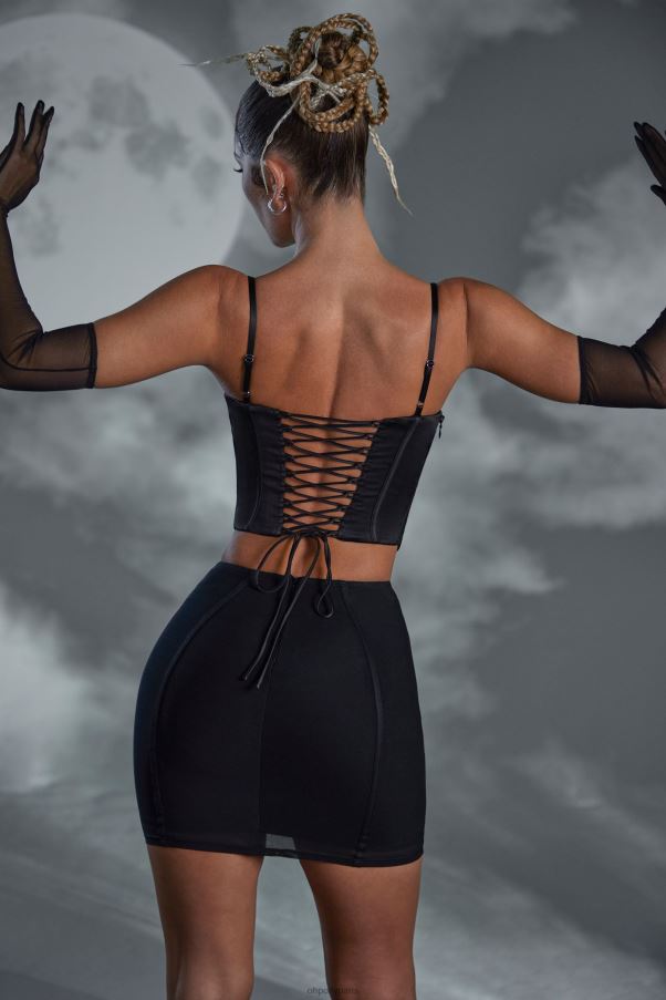 noir asra mini jupe à lacets Z0R8H810 Oh Polly