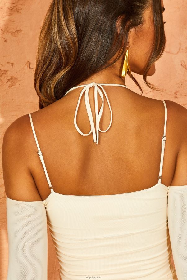 Ivoire odyssey - robe courte à manches évasées Z0R8H307 Oh Polly