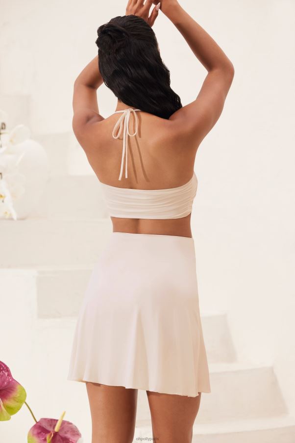 Ivoire robe courte trapèze à découpes bandeau corail Z0R8H17 Oh Polly