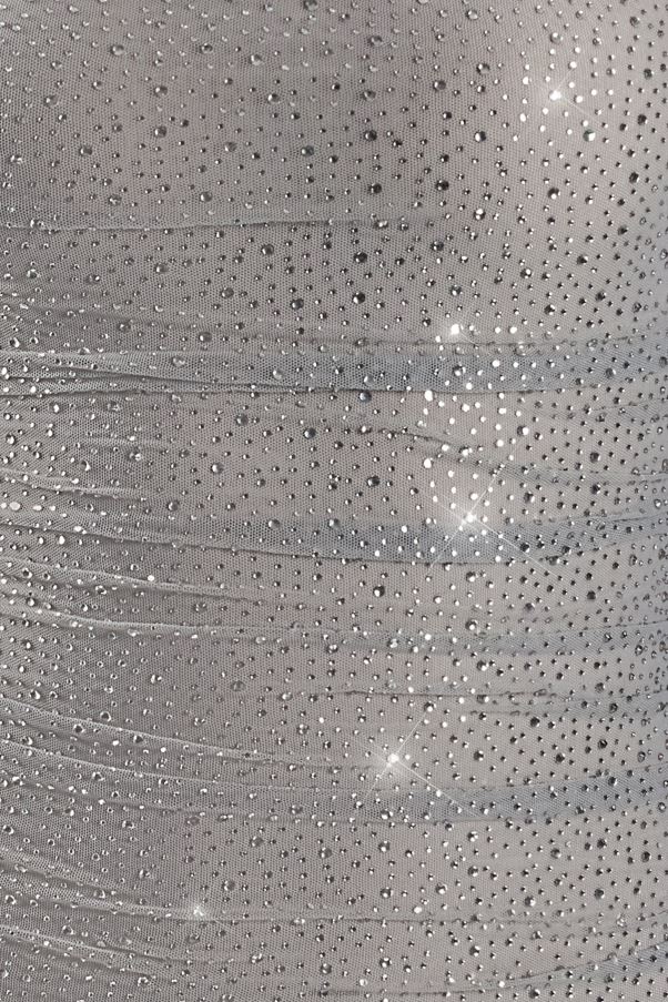 argent In the Spotlight - Robe courte ornée en tulle froncé Z0R8H411 Oh Polly