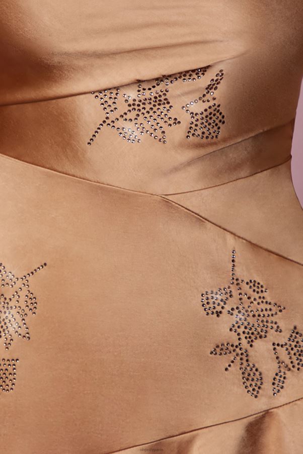 beige Capucine - Robe courte à col bénitier et ourlet mouchoir Z0R8H90 Oh Polly