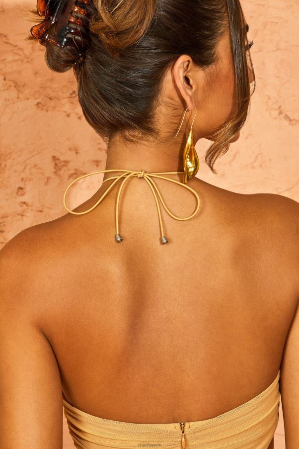 beige robe courte dos nu découpée zofie Z0R8H185 Oh Polly