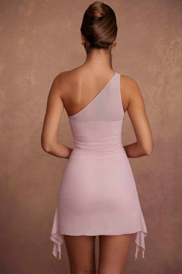 mauve robe courte asymétrique à manches simples liliana Z0R8H269 Oh Polly