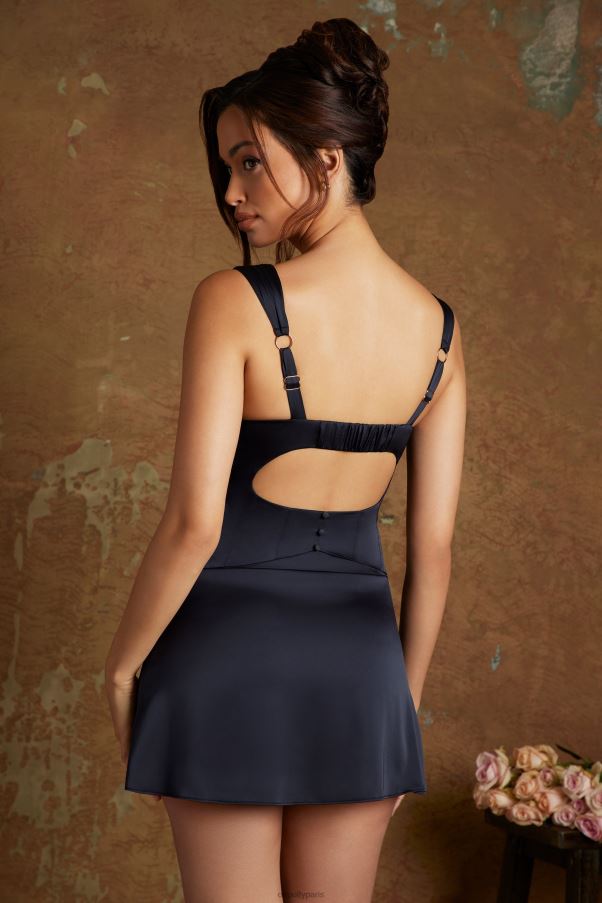 noir papatya - robe courte corset à lacets Z0R8H159 Oh Polly