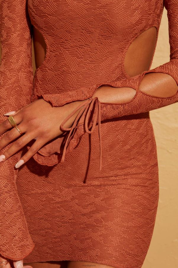 rouiller robe courte nevada à manches découpées Z0R8H359 Oh Polly