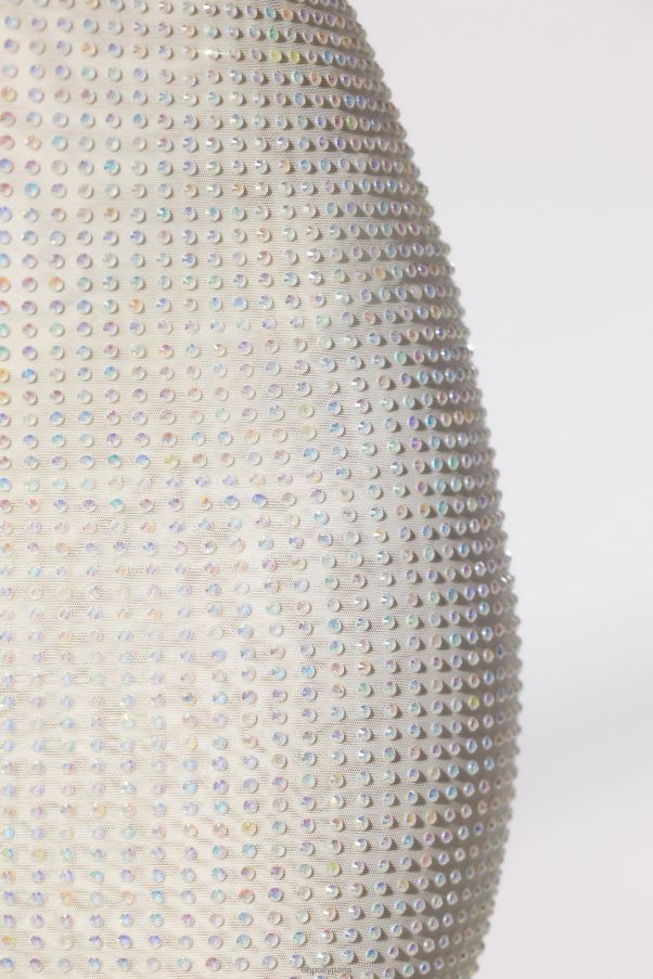 Ivoire Sarita - Robe de soirée ornée à col licou et dos nu Z0R8H27 Oh Polly