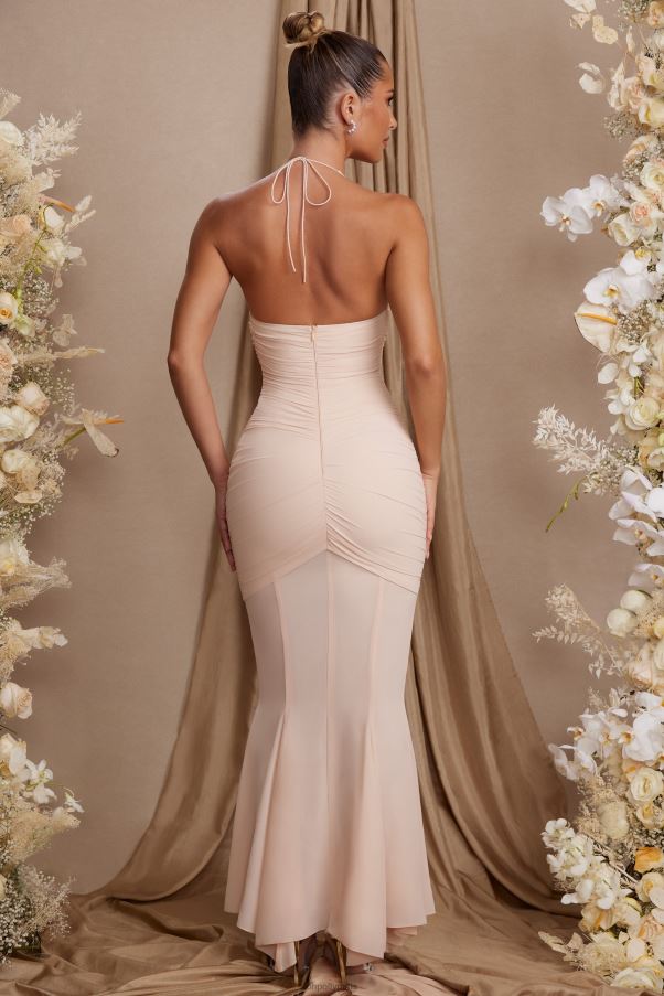 crème etta - robe longue découpée dos nu Z0R8H93 Oh Polly