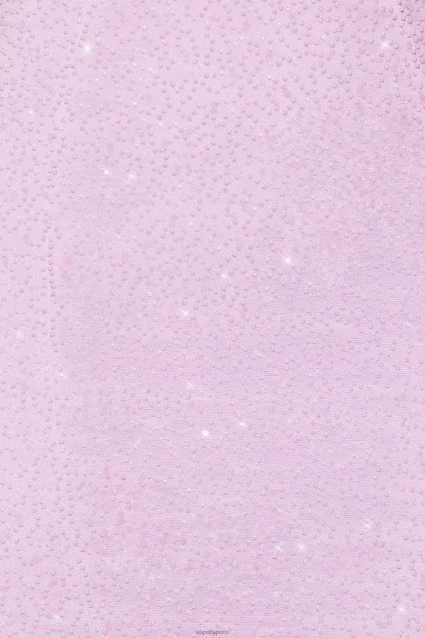 lilas robe mi-longue à décolleté plongeant et ornée de Venise Z0R8H7 Oh Polly