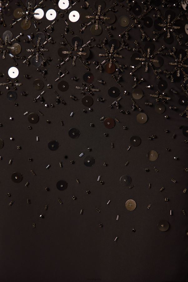 noir Alcyone - Robe longue bandeau ornée à la main Z0R8H50 Oh Polly