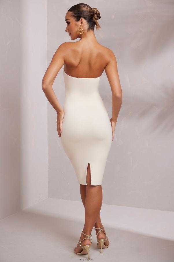 Ivoire robe midi bandeau bronte Z0R8H209 Oh Polly